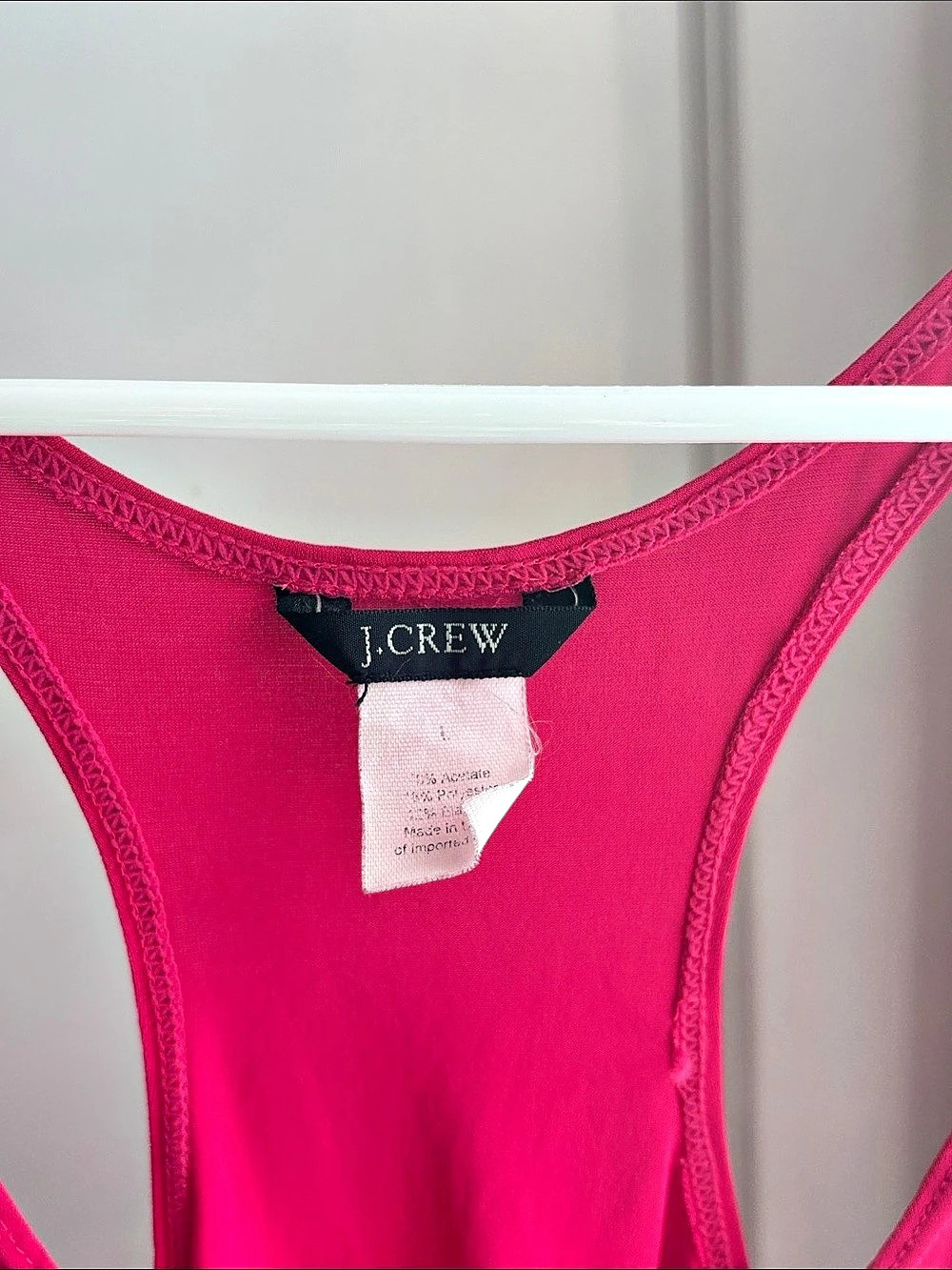 J.CREW Pink Razor Back Tank Top - Picture 3 of 3